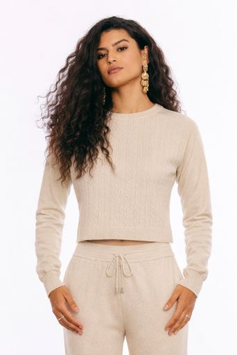 BLUSA TRICOT ISA AREIA PRINCIPAL